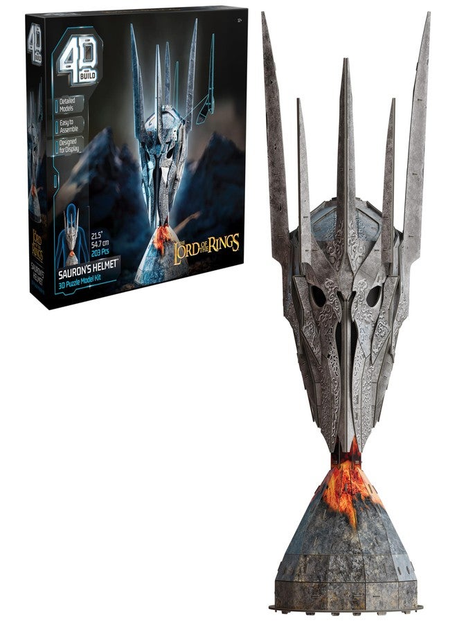 4D Build, Lord of The Rings Sauron Helmet 3D Model Kit, Lord of The Rings Collectibles & Desk Décor, Adult Puzzle, Building Toys, 203 Pieces, 3D Puzzles, Gift Ideas for Ages 12 & Up - Image 1